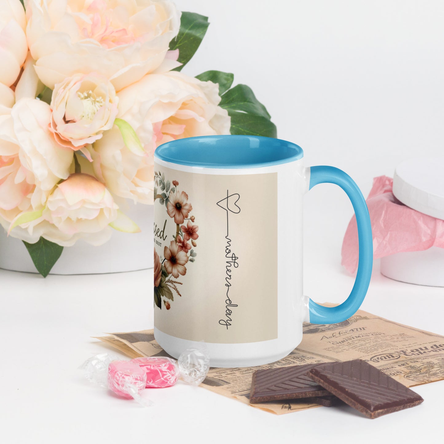Mug with Color Inside | Blessed with the best