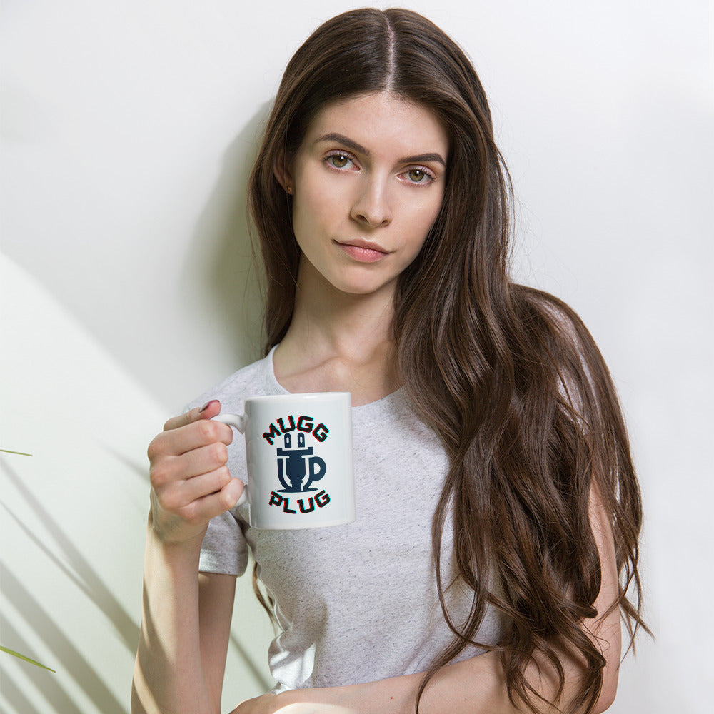 Mugg Plugg (logo) White glossy mug