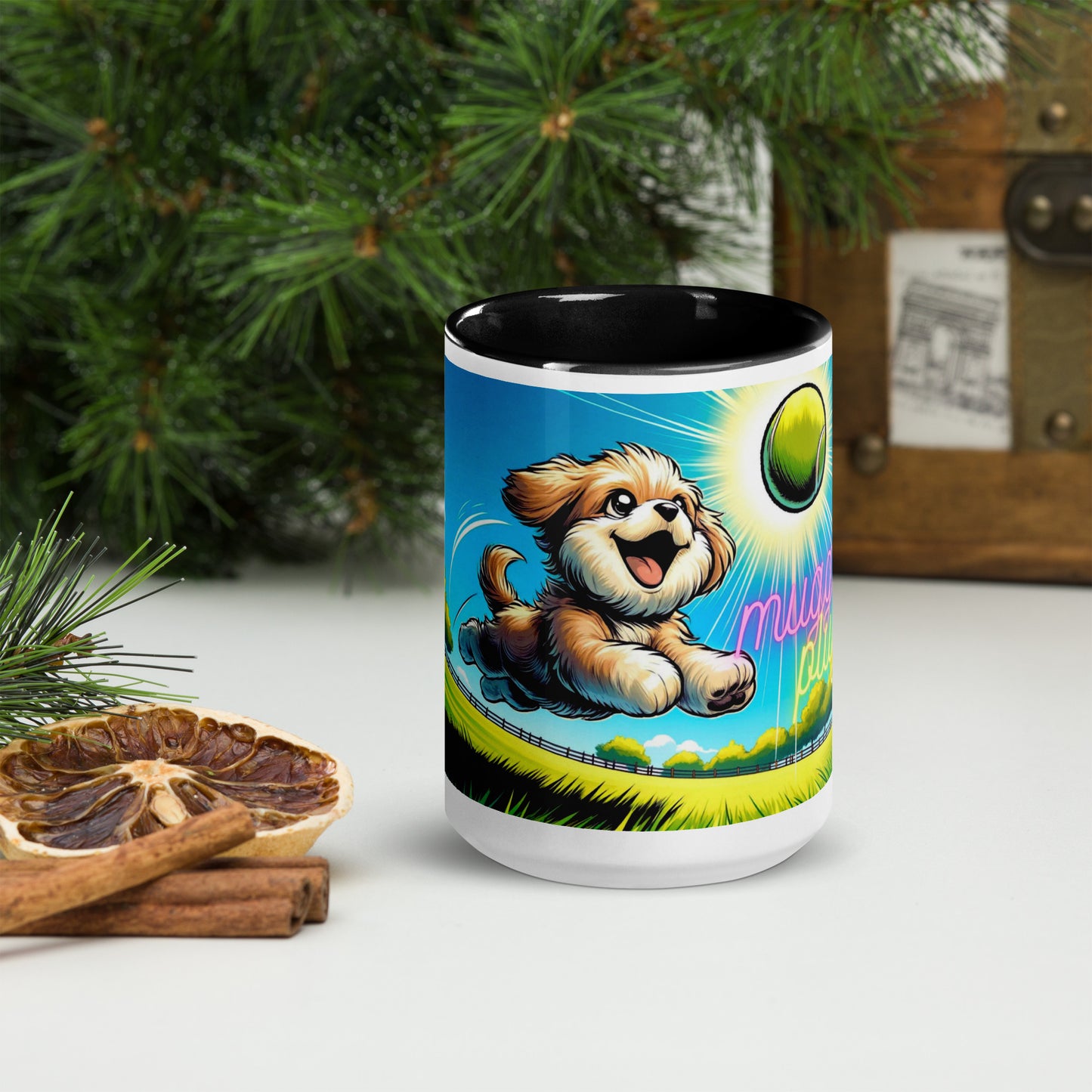 Mug with Color Inside | Puppy frolic