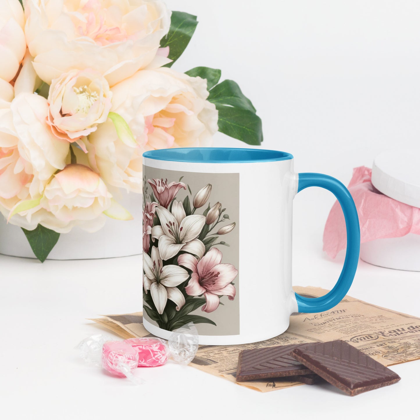 Mug with Color Inside | World's Best Mom (floral)