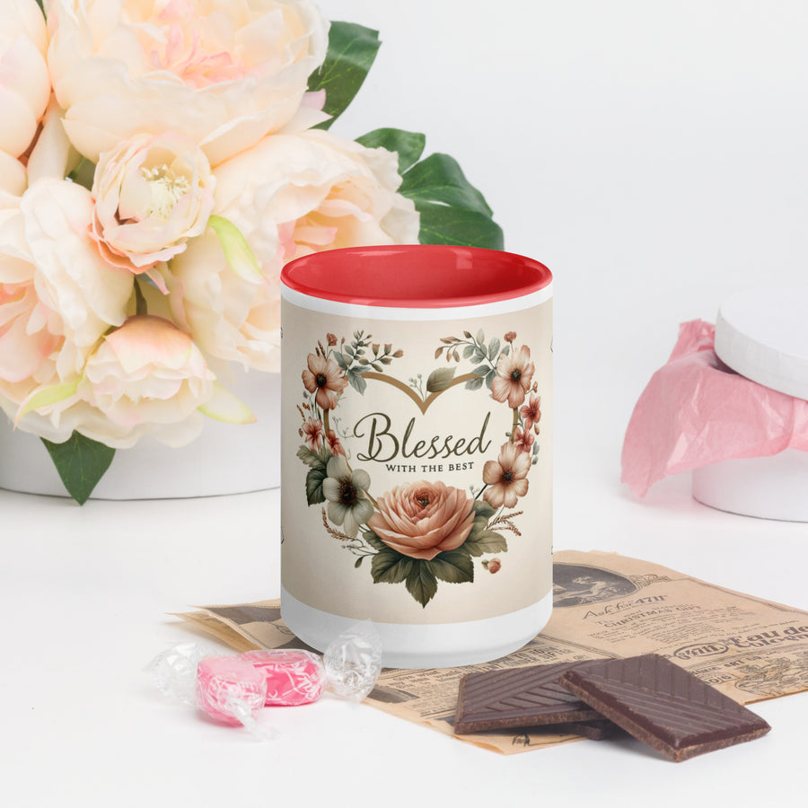 Mug with Color Inside | Blessed with the best