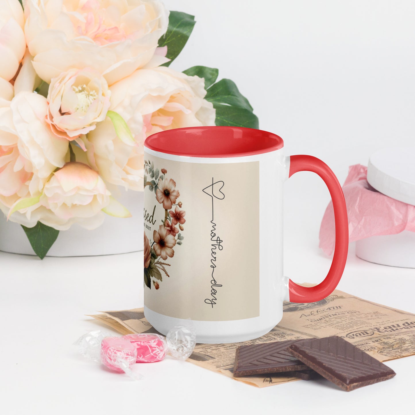 Mug with Color Inside | Blessed with the best