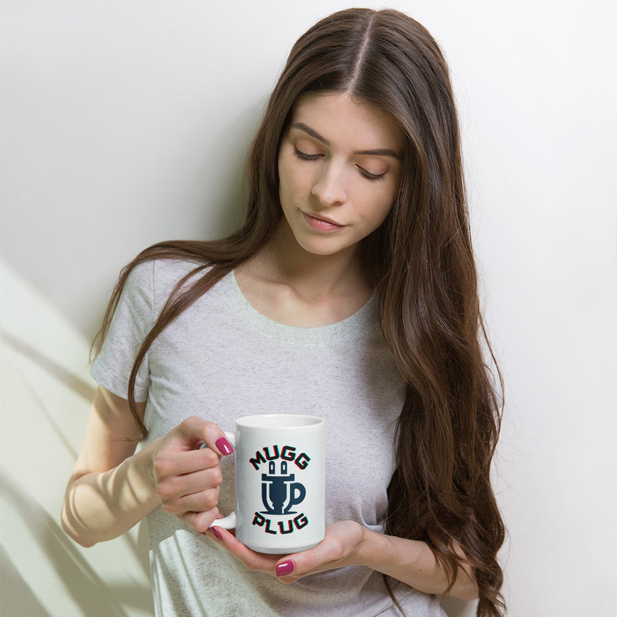Mugg Plugg (logo) White glossy mug